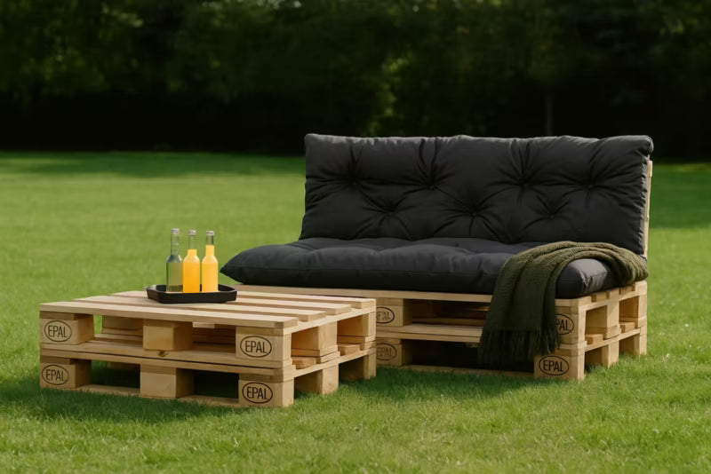 Pallehynde Enkel 120x80 cm Antracitgrå