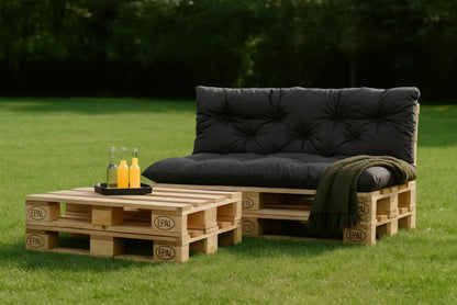 Pallehynde Enkel 120x80 cm Antracitgrå