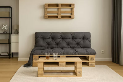 Pallehynde Enkel 120x80 cm Antracitgrå
