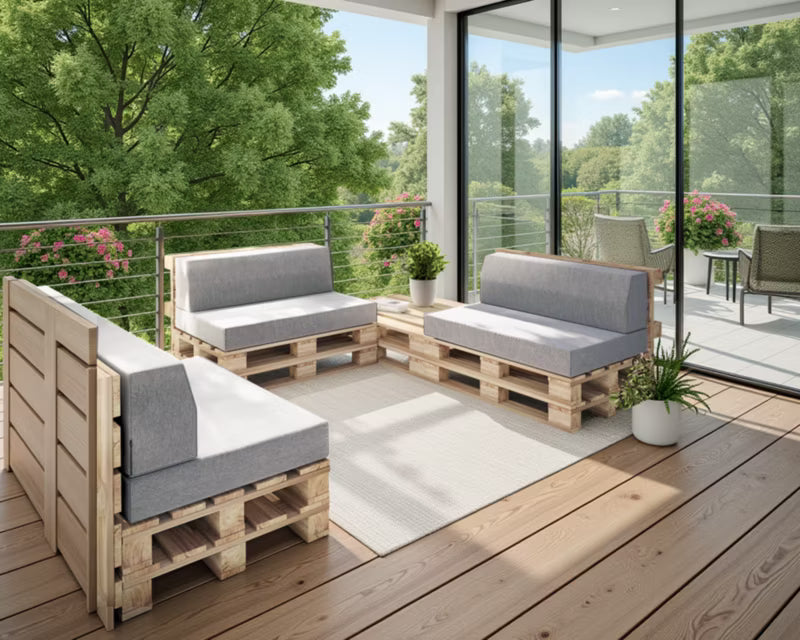 Pallesofa Hynde 120x78 cm Grå Vandtæt