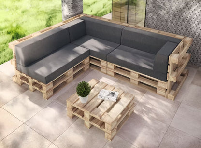 Pallesofa Hynder 120x78 cm Grå Vandtæt