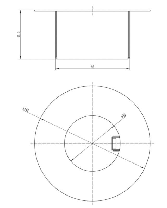 DIY-brænder til biopejs GMT rund 1 stk.