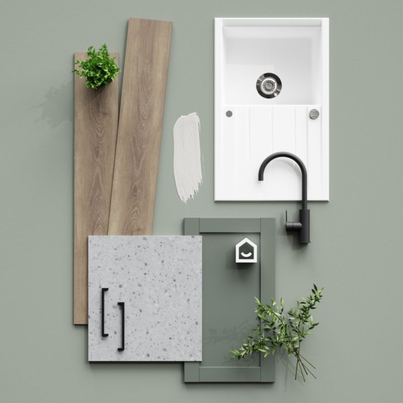 GoodHome Ashmead sidepanel i grøn