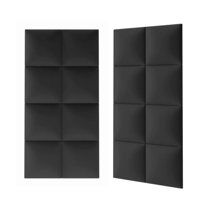 Polstret vægpanel Stegu Mollis kvadratisk 30 x 30 cm sort - 1 stk