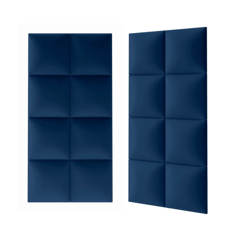 Polstret vægpanel Stegu Mollis kvadratisk 30 x 30 cm Mørkeblå - 1 stk.