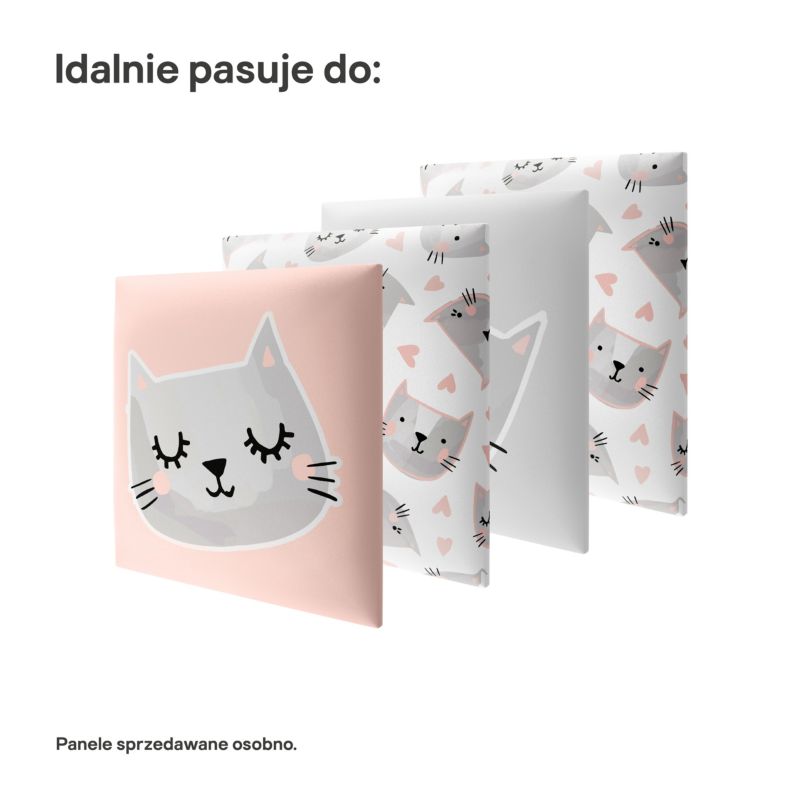 Stegu Mollis polstret vægpanel kvadratisk 30 x 30 cm lyserød - 1 stk