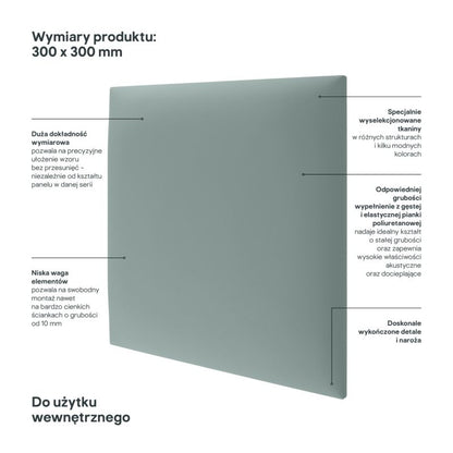 Stegu Mollis polstret vægpanel kvadrat 30 x 30 cm Salvie - 1 stk