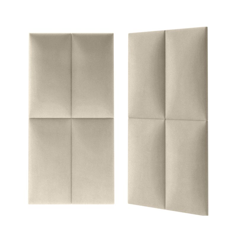 Polstret vægpanel Stegu Mollis rektangulær 60 x 30 cm beige - 1 stk.