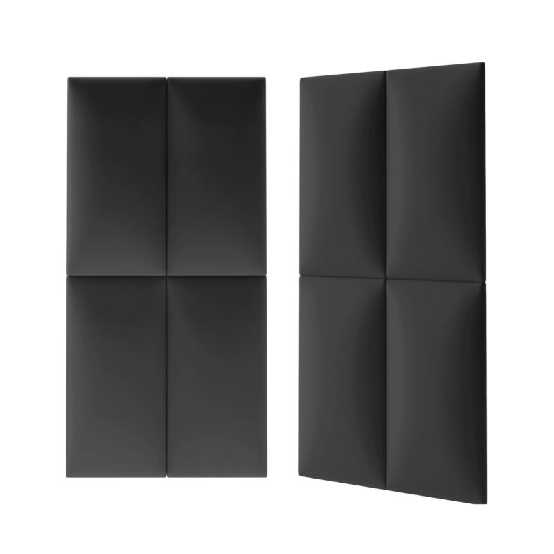 Polstret vægpanel Stegu Mollis rektangulær 60 x 30 cm sort - 1 stk.