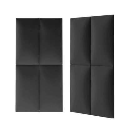 Polstret vægpanel Stegu Mollis rektangulær 60 x 30 cm sort - 1 stk.