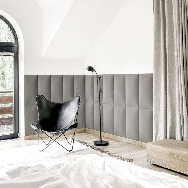 Polstret vægpanel Stegu Mollis rektangulær 60 x 30 cm grå - 1 stk.