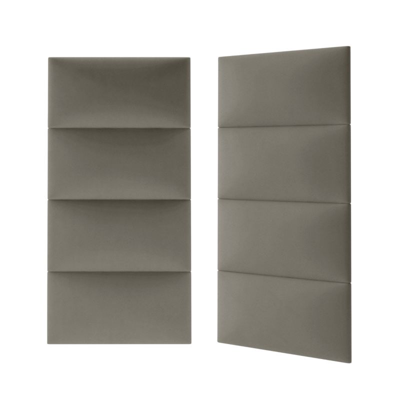 Polstret vægpanel Stegu Mollis rektangulær 60 x 30 cm grå - 1 stk.