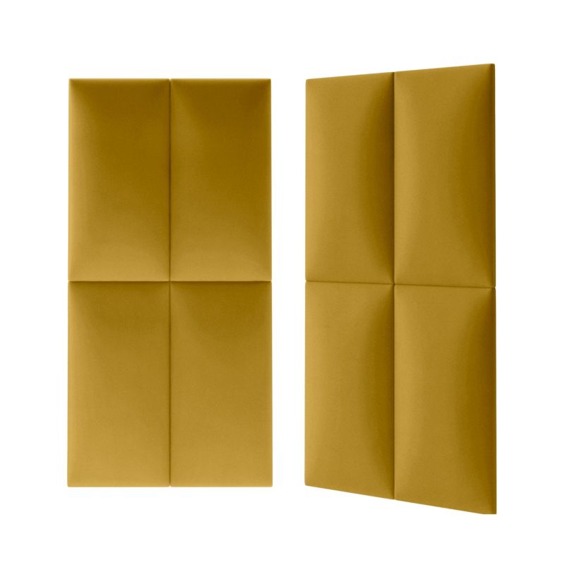 Polstret vægpanel Stegu Mollis rektangulær 60 x 30 cm gul - 1 stk.