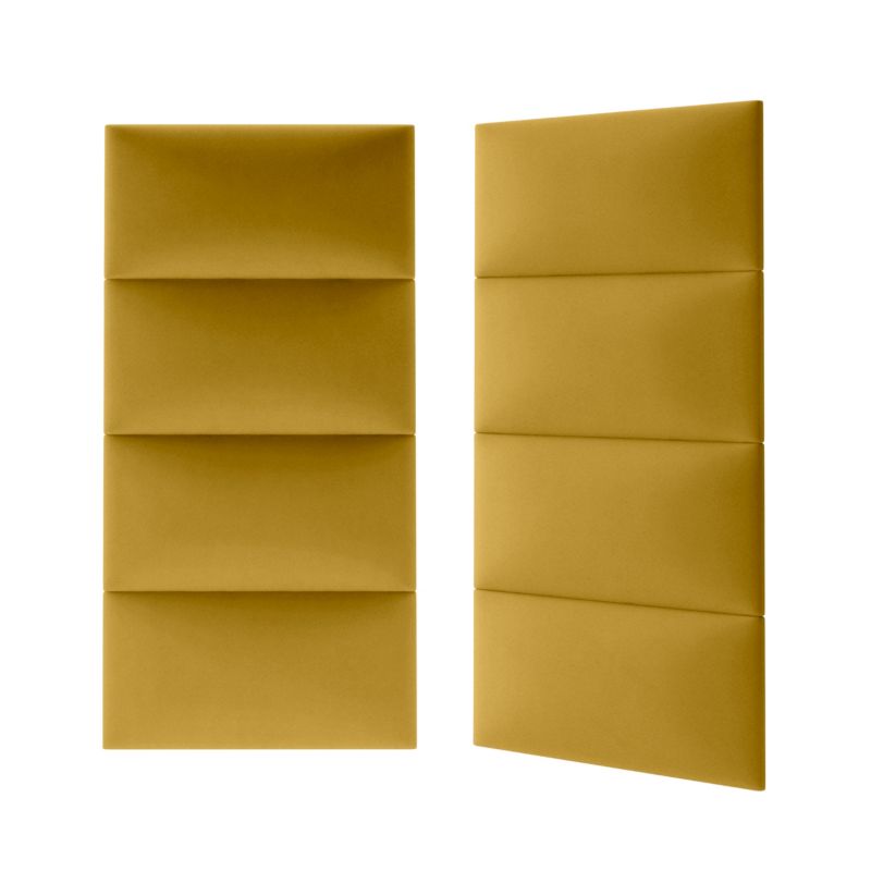 Polstret vægpanel Stegu Mollis rektangulær 60 x 30 cm gul - 1 stk.
