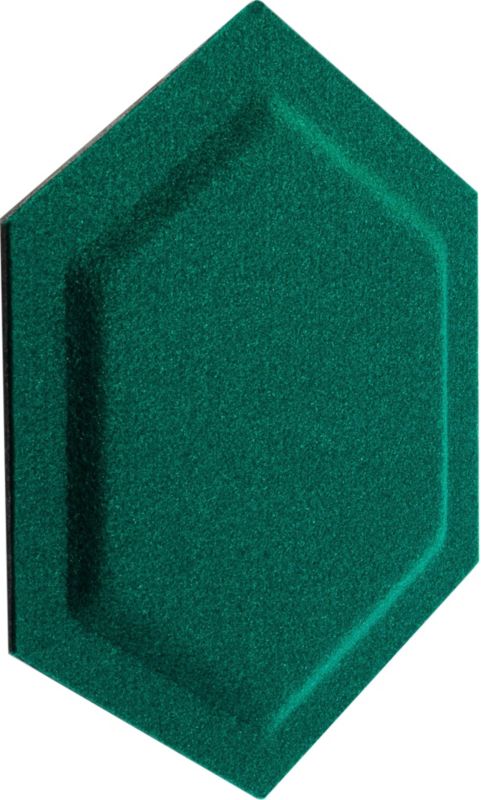 Decosa dekorationspanel 30 x 26 cm filtheksagon i flaskegrøn