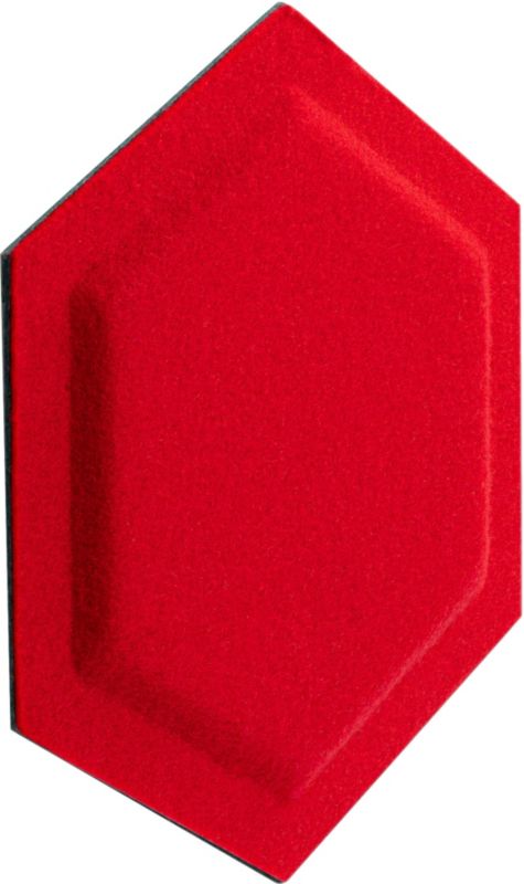 Decosa dekorationspanel 30 x 26 cm filtheksagon rød