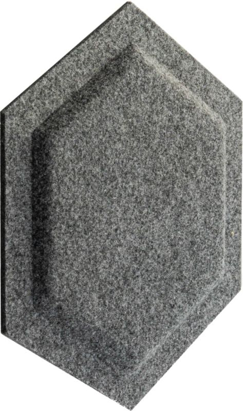 Decosa dekorativt panel 30 x 26 cm filtet grå sekskant