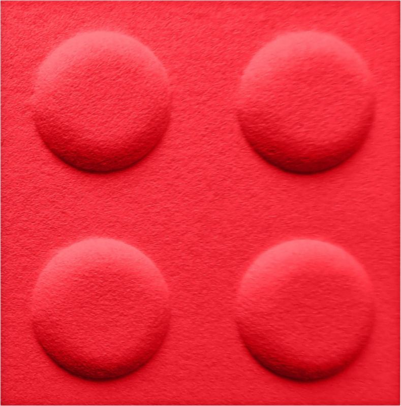 Decosa dekorationspanel 30 x 30 cm i filt, rød klods