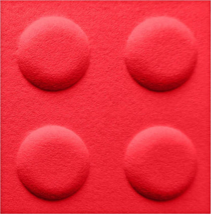 Decosa dekorationspanel 30 x 30 cm i filt, rød klods