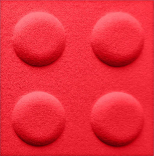 Decosa dekorationspanel 30 x 30 cm i filt, rød klods