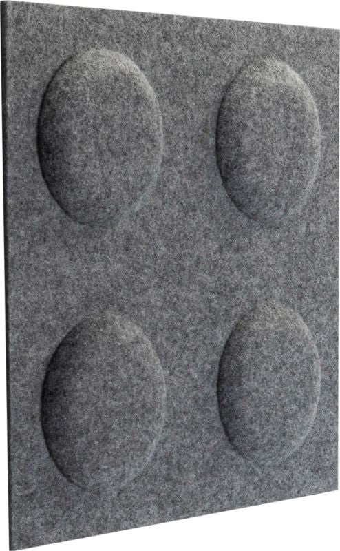 Decosa dekorationspanel 30 x 30 cm filtkvadrat grå melange