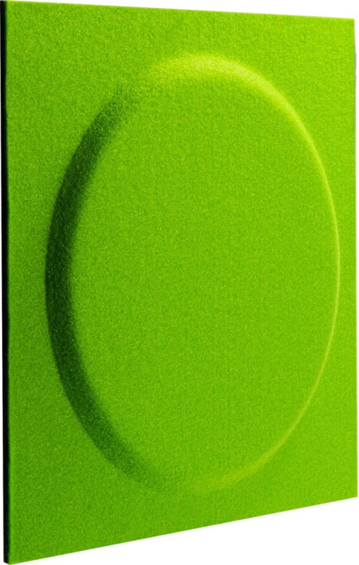 Decosa dekorationspanel 30 x 30 cm filtpanel cirkel og kvadrat grøn