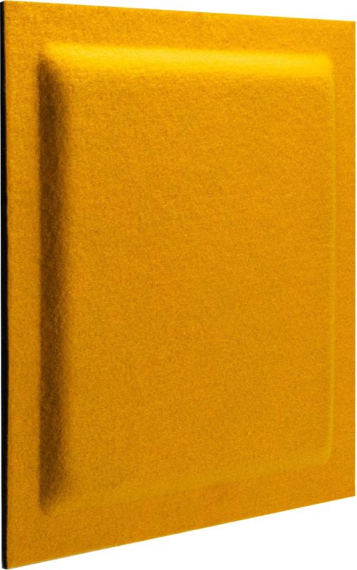 Decosa dekorationspanel 30 x 30 cm filtet kvadrat i sennepsgul