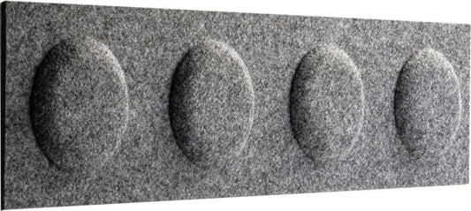Decosa dekorativ vægpanel 60 x 15 cm i filtklods, lys grå