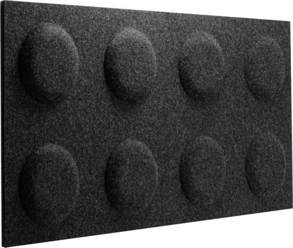 Dekorativt Decosa-panel 60 x 30 cm i grafitgrå filtblok