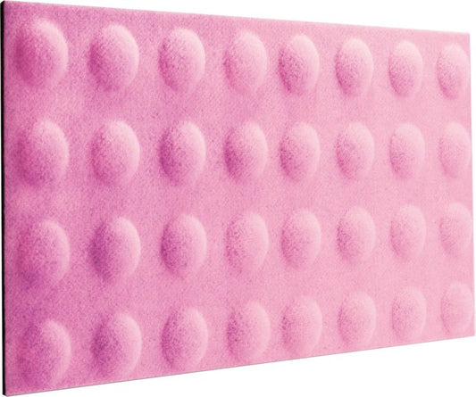 Dekorativt Decosa-panel 60 x 30 cm i filtkugler, pastelrosa