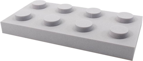 Dekorativt vægpanel blok 250 x 500 x 70 mm hvid