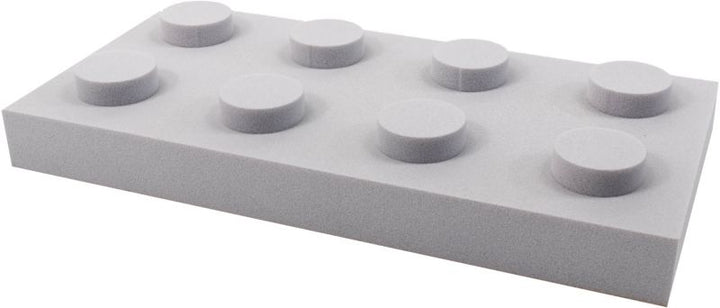 Dekorativt vægpanel blok 250 x 500 x 70 mm hvid