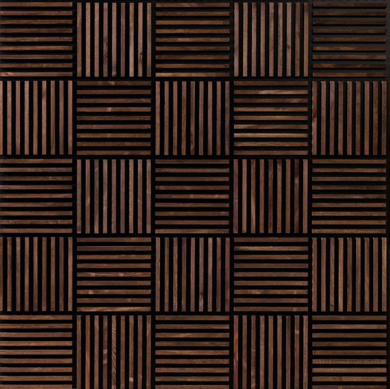 Træpanel Stegu Linea Dark mørk eg 0,58 m2