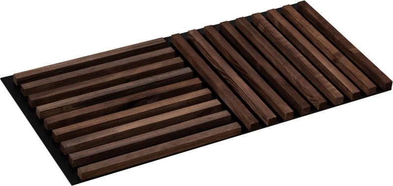 Træpanel Stegu Linea Dark mørk eg 0,58 m2