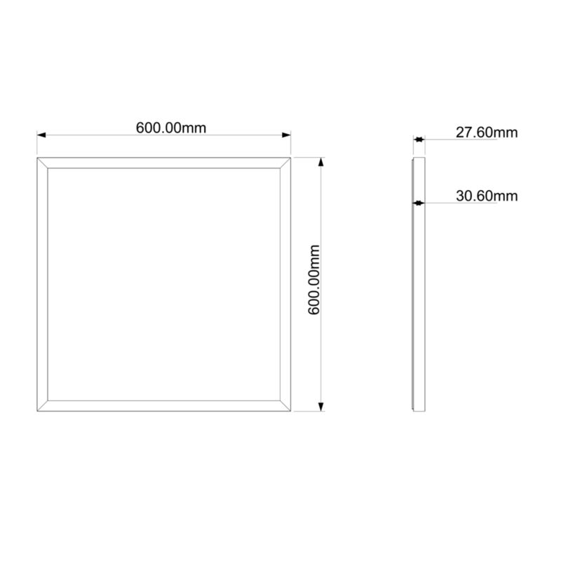 LED Panel Wundt CCT 5000 lm 60x60 cm Hvid Dæmpbar