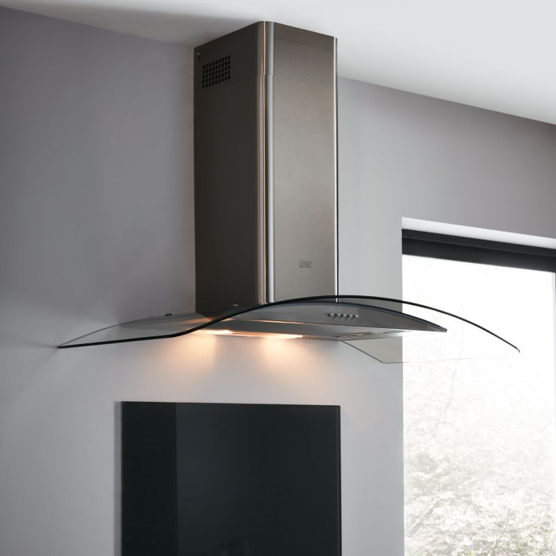 GoodHome Nashi køkkenpanel i glas 60 cm antracit