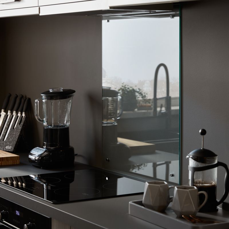 GoodHome Nashi køkkenpanel i glas 60 cm antracit