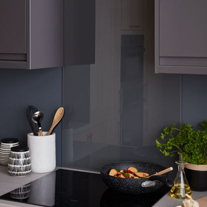 GoodHome Nashi køkkenpanel i glas 60 cm antracit