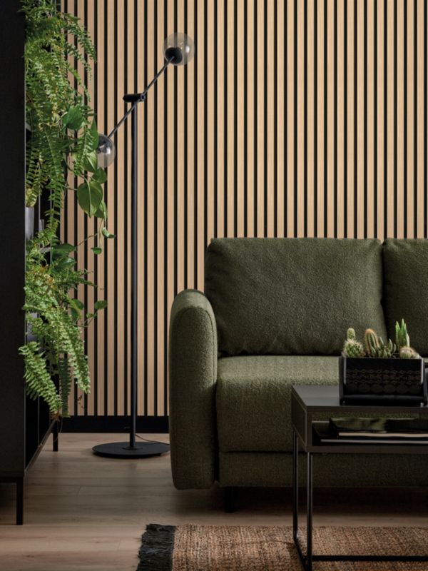 Vægpanel Linerio M-Line 265x12,2 cm Sort Brun