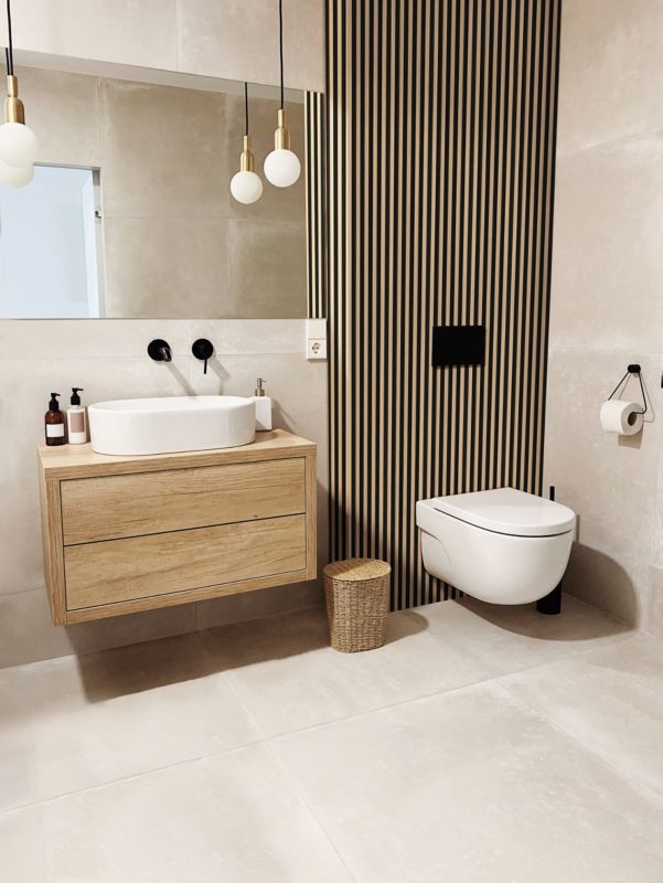 Vægpanel Linerio S-line 265x12,2 cm Sort/Brun