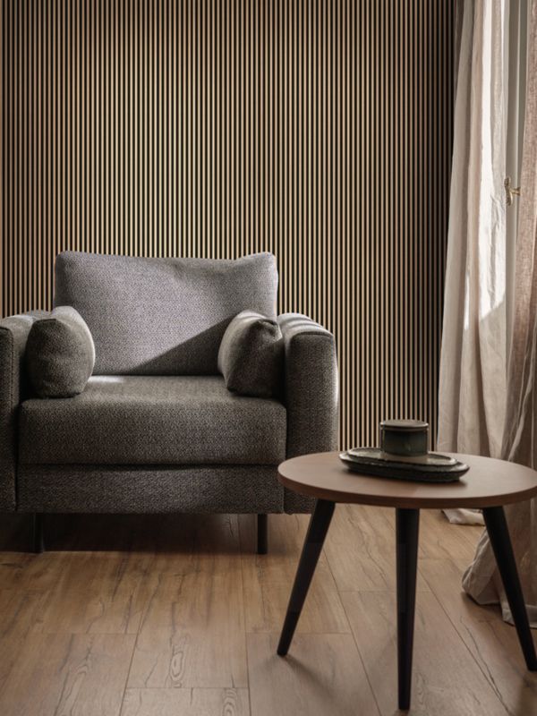 Vægpanel Linerio S-line 265x12,2 cm Sort/Brun