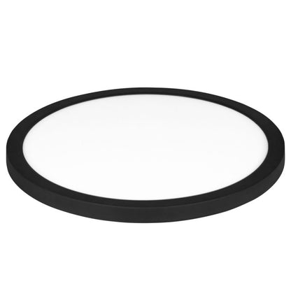 XUDO LED-panel 2-i-1 24W 4000K Neutral hvid Sort Rund 1 stk.