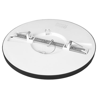 XUDO LED-panel 2-i-1 24W 4000K Neutral hvid Sort Rund 1 stk.