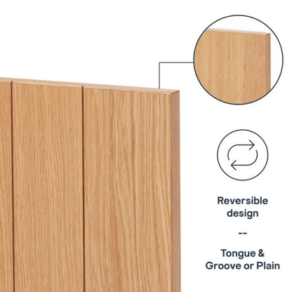 Dækkende panel til vægskab GoodHome Verbena 36 x 96 cm i naturlig eg