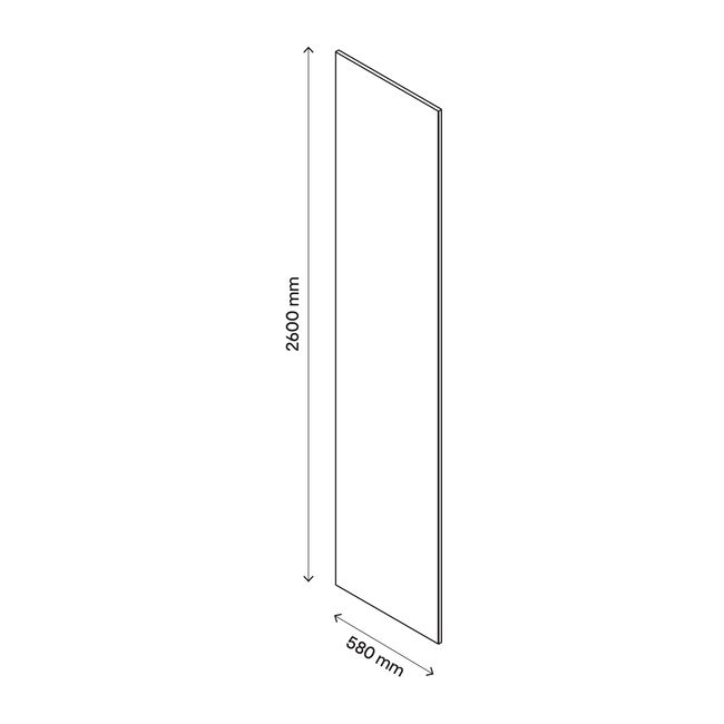 GoodHome Atomia skjulepanel 58 x 260 cm egetræ