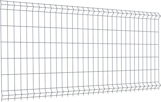 Antracitfarvet hegnspanel 123 x 250 cm med maske 8 x 20 cm og tråddiameter 3,1 mm