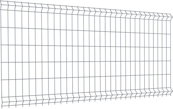 Antracitfarvet hegnspanel 123 x 250 cm med maske 8 x 20 cm og tråddiameter 3,1 mm