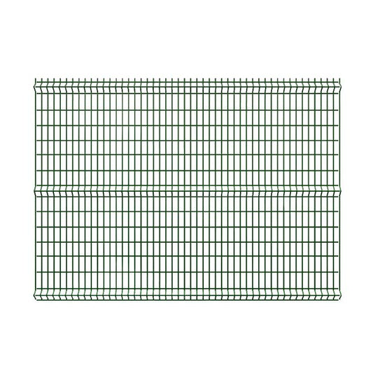 Polargos 3D hegnspanel 1,23 x 2,5 m med 7,5 x 20 cm masker, galvaniseret og grøn