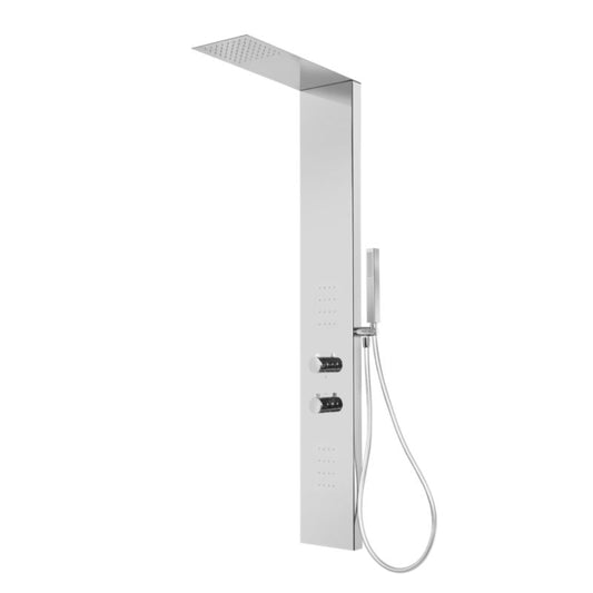 GoodHome Abala 1-funktions brusepanel i krom