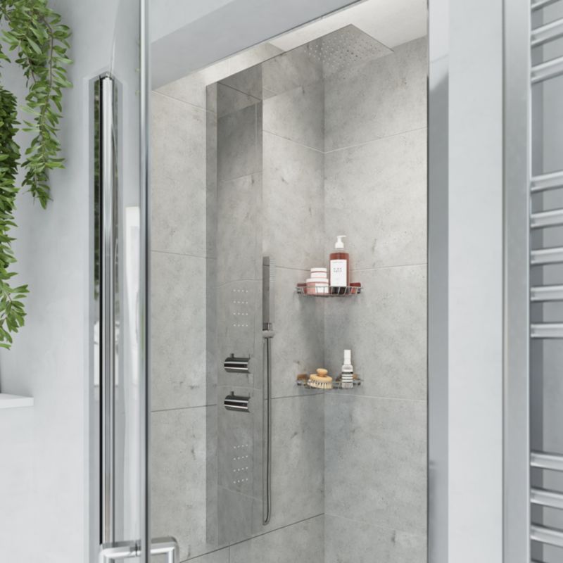 GoodHome Abala 1-funktions brusepanel i krom